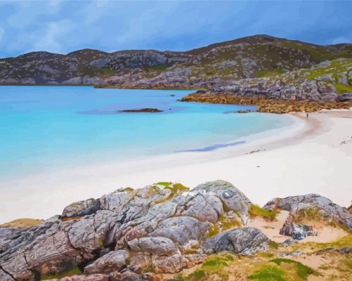 Achmelvich Beach Scotland Landscape Paint By Numbers