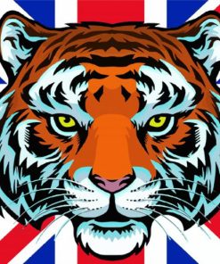 Aesthetic Patriotic Tiger Art Paint By Numbers