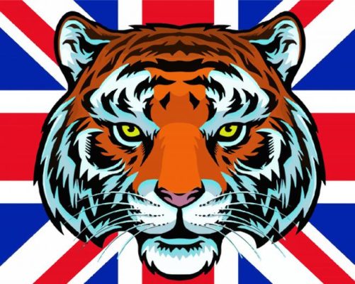 Aesthetic Patriotic Tiger Art Paint By Numbers