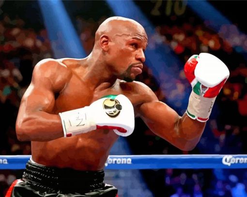 American Boxer Floyd Mayweather Paint By Numbers