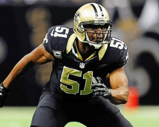 American Football Player Jonathan Vilma Paint By Numbers