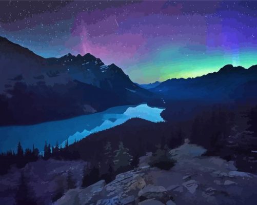 Aurora Peyto Lake Paint By Numbers