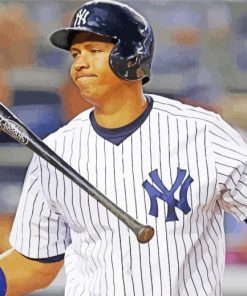Baseball Player Alex Rodriguez Paint By Numbers