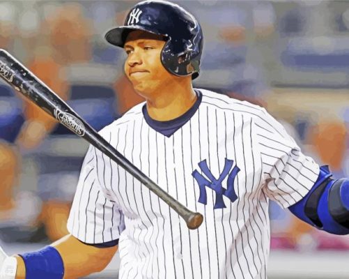 Baseball Player Alex Rodriguez Paint By Numbers