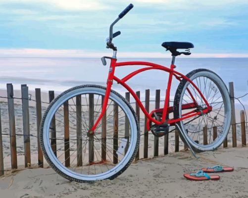 Beach Bike Paint By Numbers