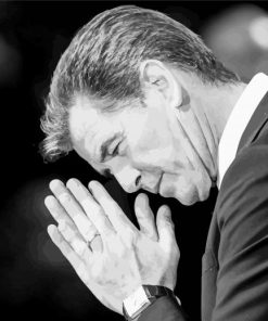 Black And White Pierce Brosnan Side Profile Paint By Numbers