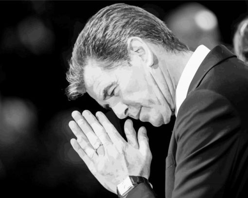 Black And White Pierce Brosnan Side Profile Paint By Numbers