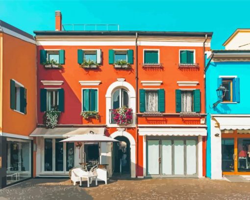 Caorle Buildings Paint By Numbers