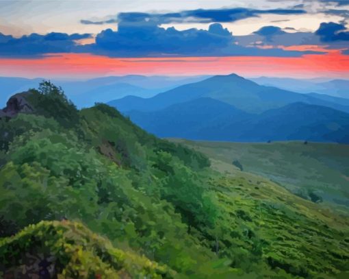 Carpathian Mountains Range Paint By Numbers