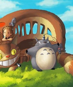 Catbus My Neighbor Totoro Anime Paint By Numbers