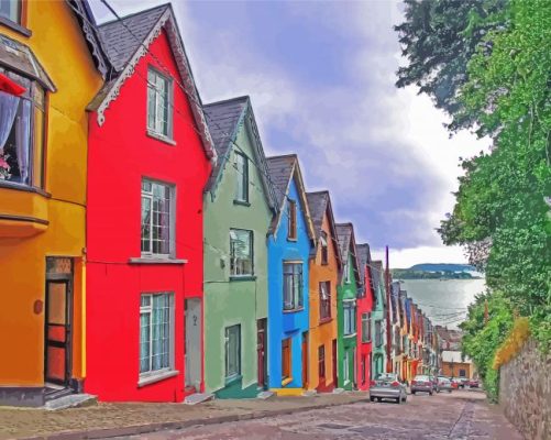 Cobh Town Colorful Houses Paint By Numbers