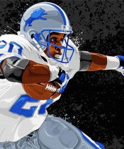 Detroit Lions Barry Sanders Paint By Numbers
