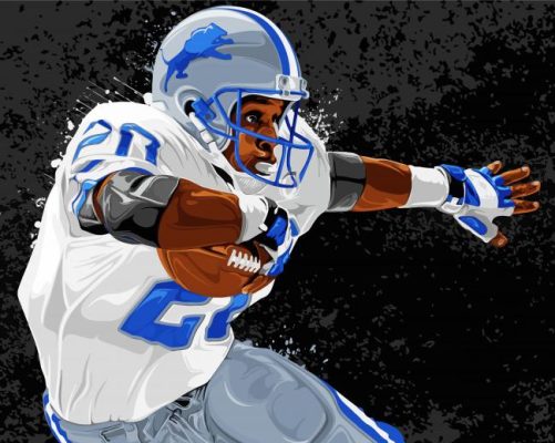 Detroit Lions Barry Sanders Paint By Numbers