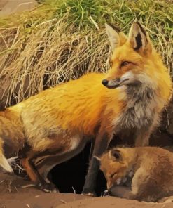 Fox Family Animals Paint By Numbers