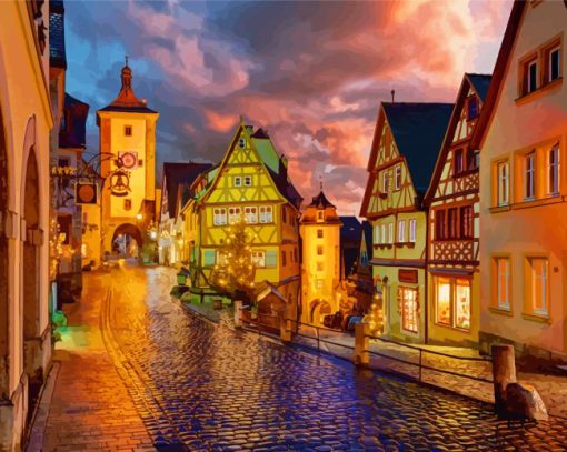Germany Rothenburg Paint By Numbers