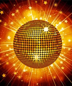 Gold Disco Ball Paint By Numbers