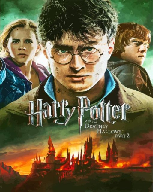 Harry Potter And The Deadly Hallows Poster Paint By Numbers