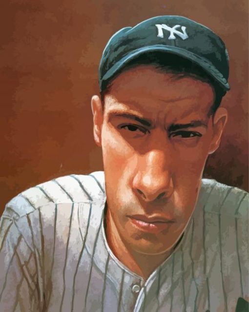 Joe DiMaggio Caricature Paint By Numbers
