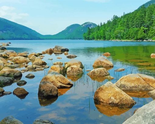 Jordan Pond Paint By Numbers