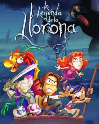 La Leyenda De La llorona Animation Poster Paint By Numbers