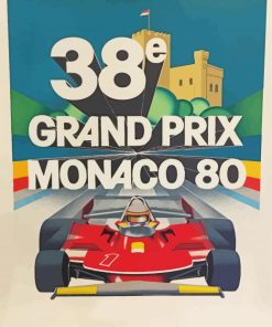 Monaco Grand Prix Poster Paint By Numbers