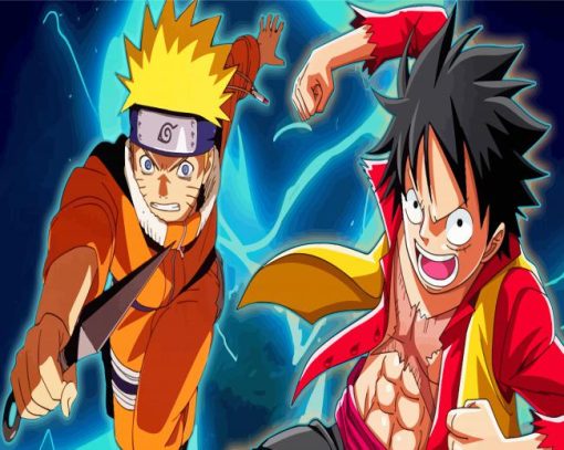 Naruto And Luffy Monkey Paint By Numbers