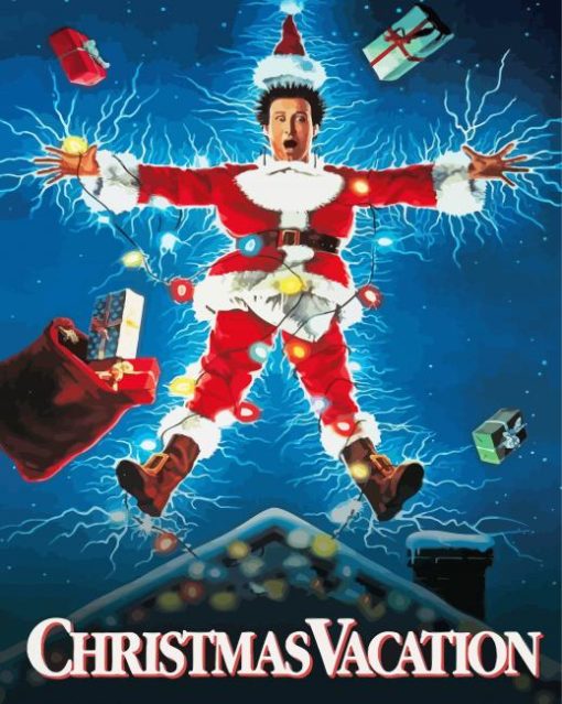 National Lampoons Christmas Vacation Movie Poster Paint By Numbers