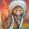 Native Cat Paint By Numbers