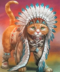 Native Cat Paint By Numbers
