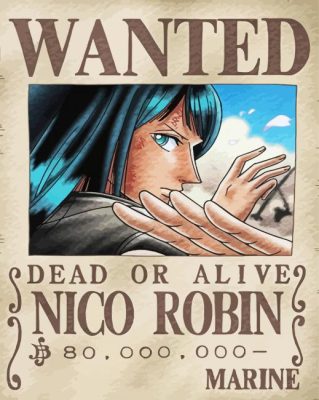 Nico Robin One Piece Wanted Paint By Numbers