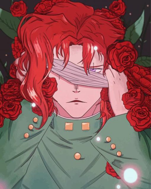 Noriaki Kakyoin And Roses Paint By Numbers