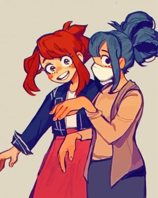 Ochako Uraraka And Tsuyu Asui Art Paint By Numbers