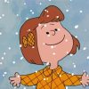 Peppermint Patty In Snow Paint By Numbers