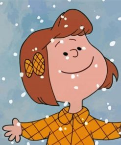 Peppermint Patty In Snow Paint By Numbers