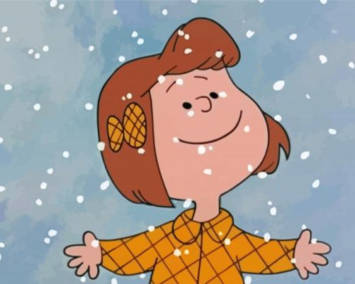 Peppermint Patty In Snow Paint By Numbers