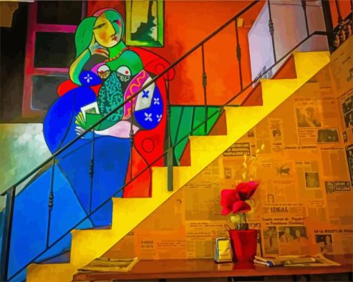 Picasso Woman On Stairs Paint By Numbers