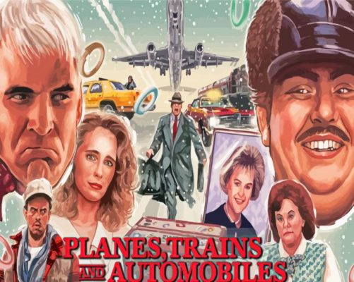 Planes Train And Auto Movie Poster Paint By Numbers