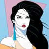 Pocahontas Patrick Nagel Art Style Paint By Numbers
