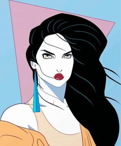 Pocahontas Patrick Nagel Art Style Paint By Numbers