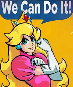 Princess Peach We Can Do It Paint By Numbers