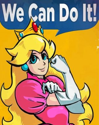 Princess Peach We Can Do It Paint By Numbers