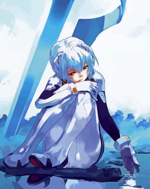 Rei Ayanami Anime Girl Paint By Numbers