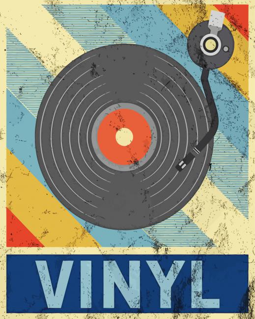 Retro Vinyl Record Paint By Numbers