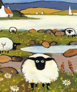 Scotland Sheep Art Paint By Numbers