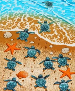 Sea Baby Turtles Paint By Numbers