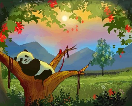 Sleeping Panda Paint By Numbers