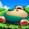 Sleepy Snorlax Pokemon Paint By Numbers