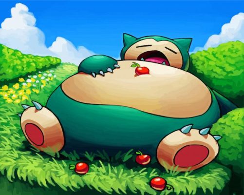 Sleepy Snorlax Pokemon Paint By Numbers