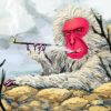 Snow Monkey Smoking Paint By Numbers