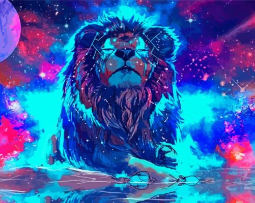 Stylish Lion Art Paint By Numbers